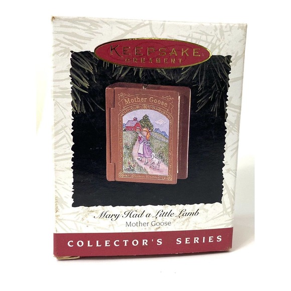 1996 Hallmark Ornament Mother Goose Mary Had A Little Lamb Book 4th in Series - Picture 3 of 7